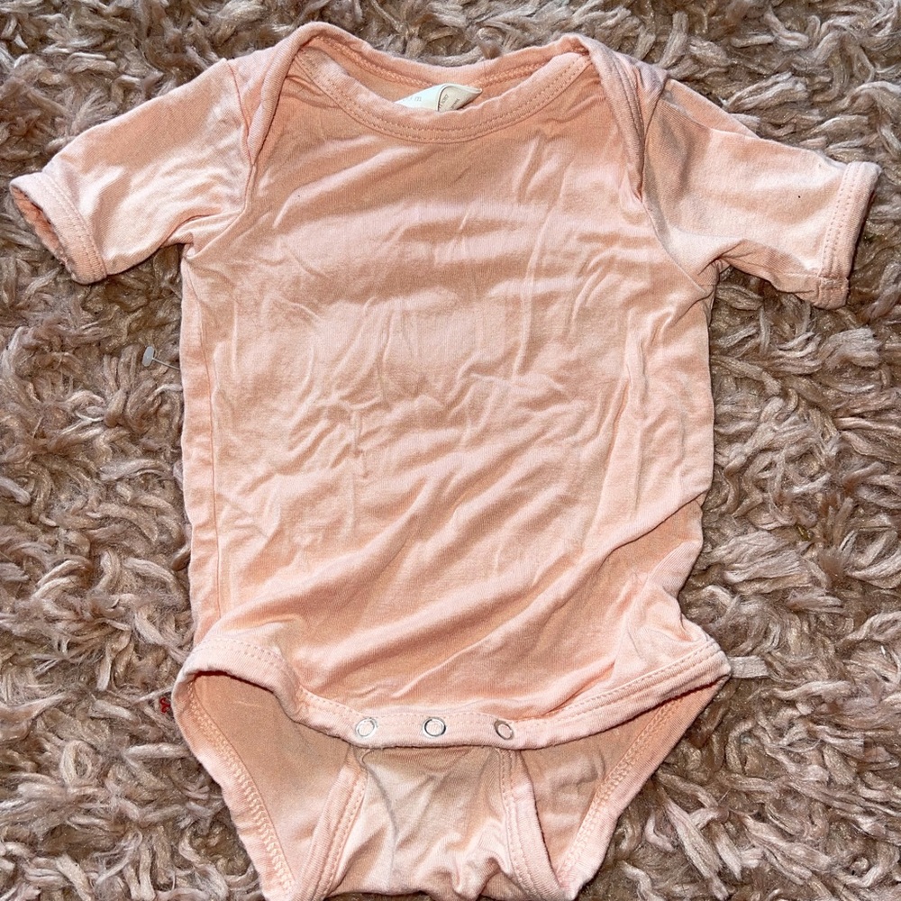 Kate Quinn Spanish Pink bamboo bodysuit